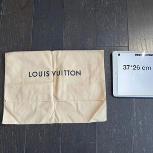 Louis Vuitton logo beige dust bag storage decoration for bags large size 37/26cm